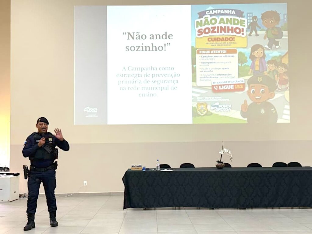 Guarda Civil Municipal apresenta resultados da campanha “Não Ande Sozinho” para gestores da Rede Municipal de Ensino