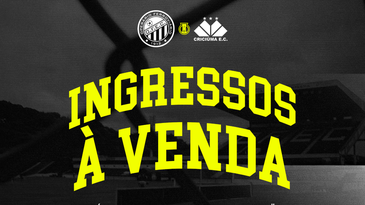 VEM PRO GK: Ingressos disponíveis para Operário x Criciúma
